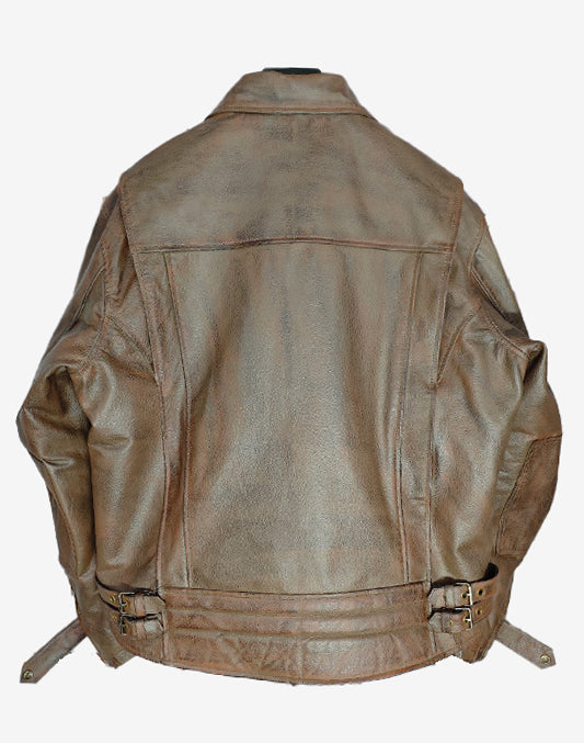 Vintage Brown Leather Jacket for Men